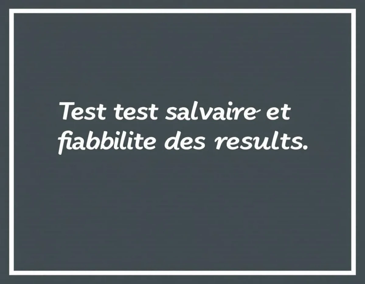 Test salivaire et fiabilité des résultats : analyse juridique et scientifique